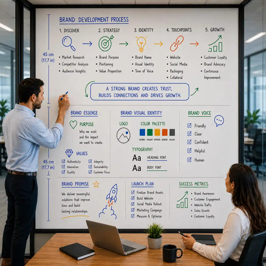 WallFlow whiteboard in a corporate brainstorm space